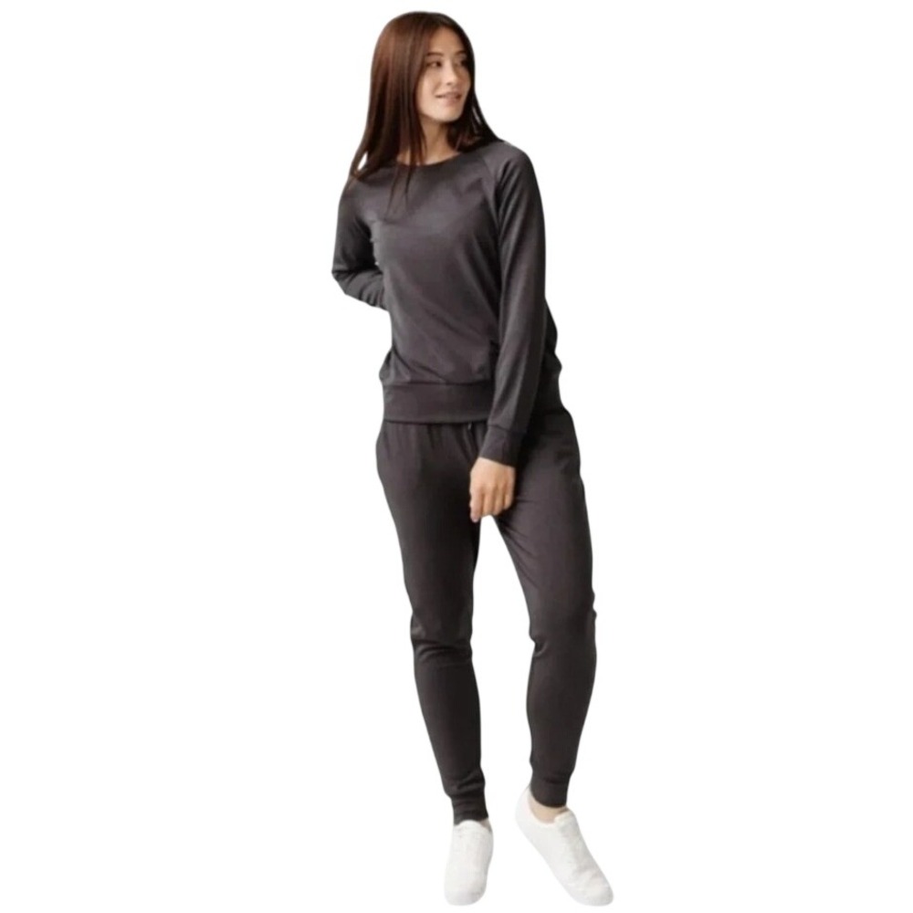 Cozy Earth Women Charcoal Gray Brushed Bamboo Jogger Lounge Pants Size Medium
